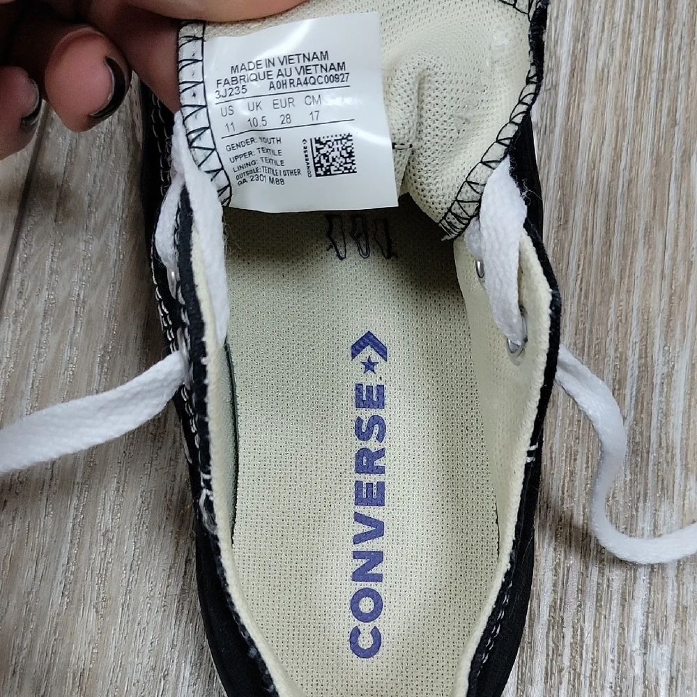 Converse Kids Classic Black and White Sneakers